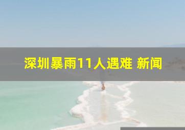 深圳暴雨11人遇难 新闻